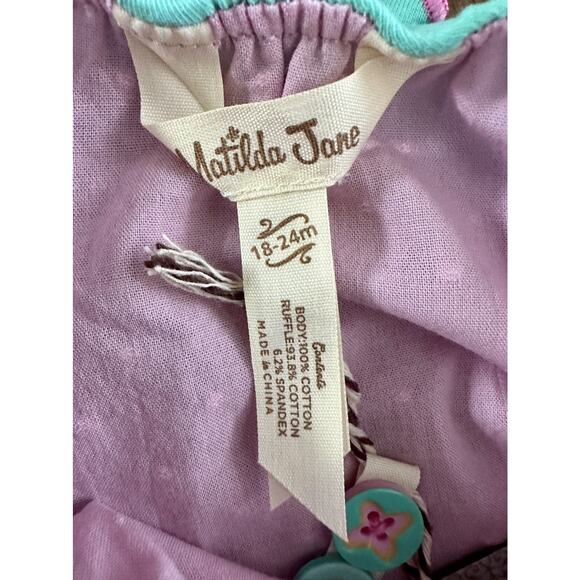 NWT Matilda Jane Let's Go Together Maybe Baby Tunic Pink Green Ruffle Top 18/24M - Picture 5 of 8